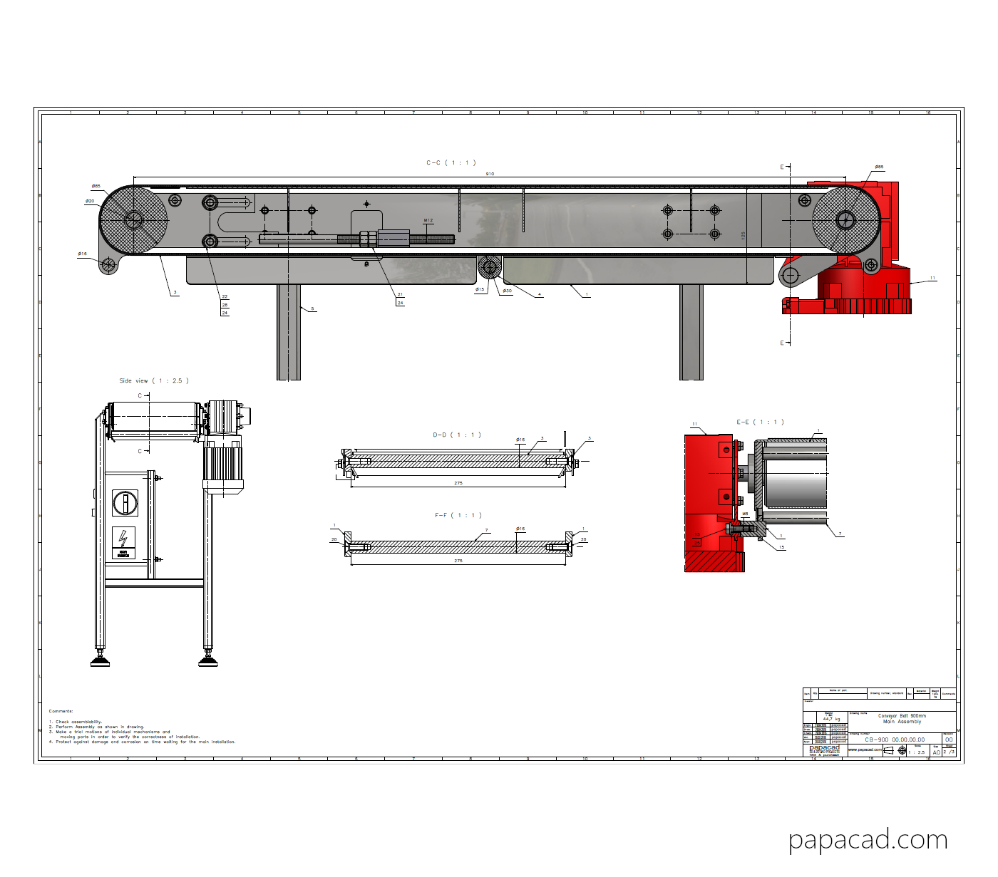 Belt conveyor system design